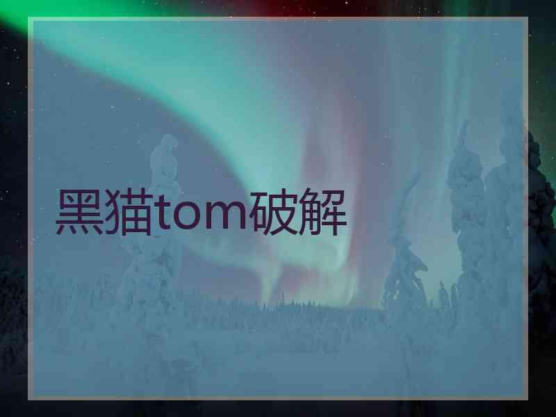 黑猫tom破解