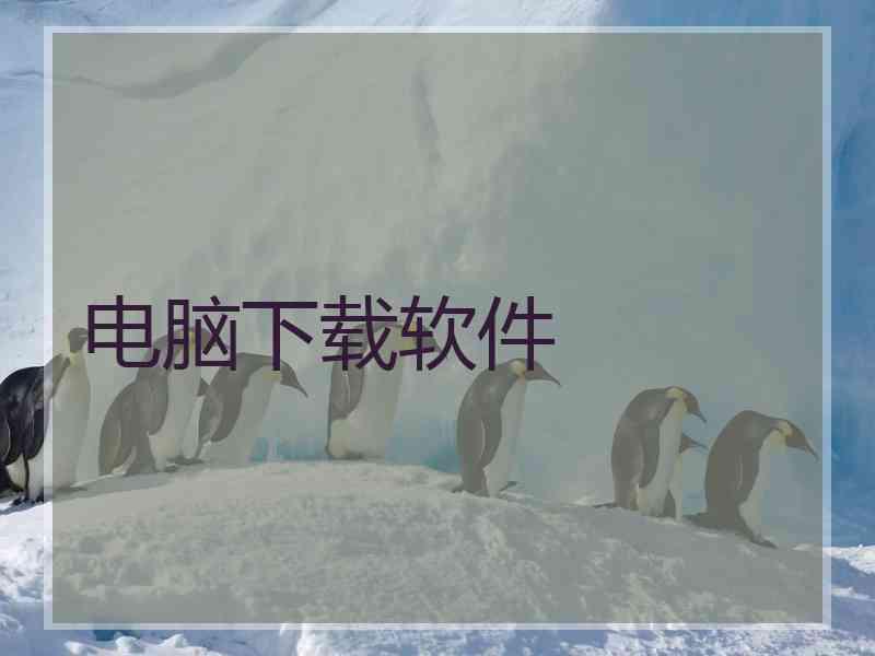电脑下载软件