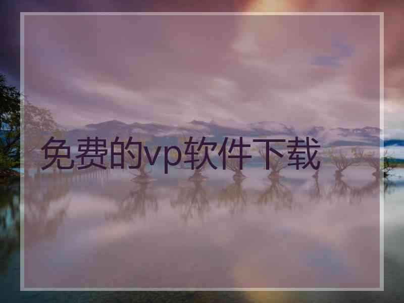 免费的vp软件下载