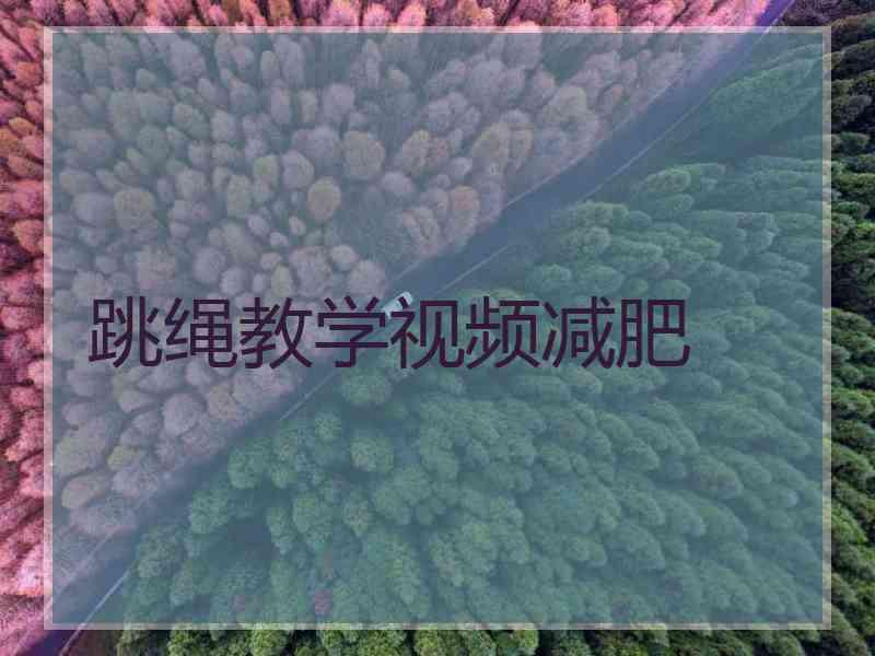 跳绳教学视频减肥