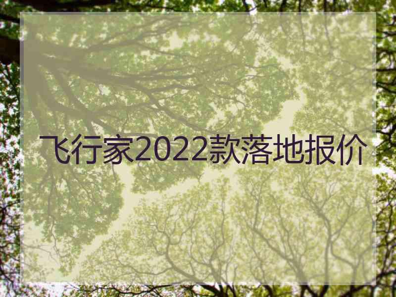 飞行家2022款落地报价