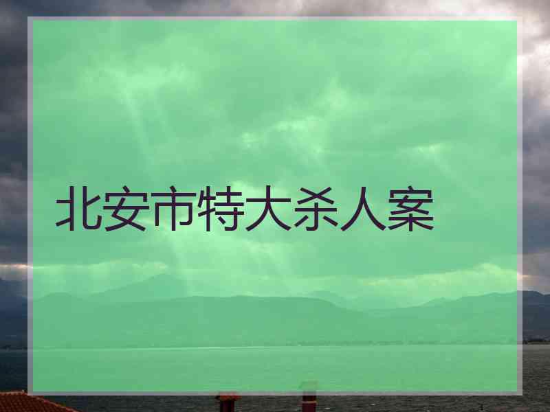 北安市特大杀人案