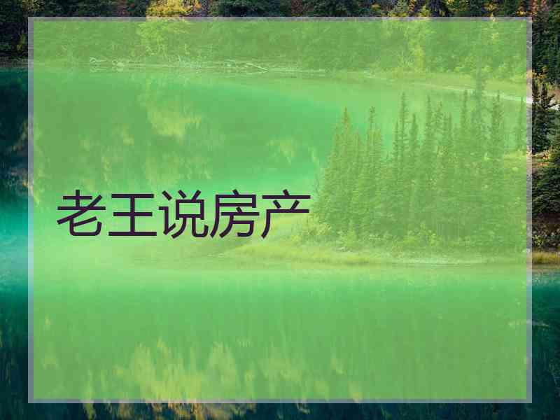 老王说房产