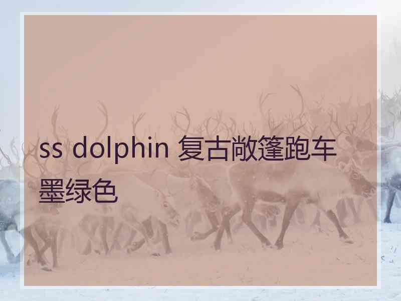 ss dolphin 复古敞篷跑车墨绿色