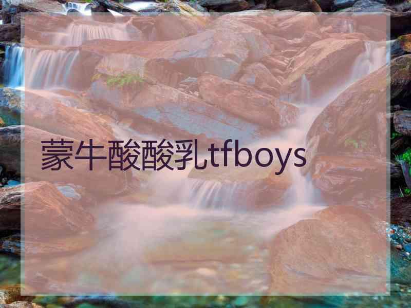 蒙牛酸酸乳tfboys