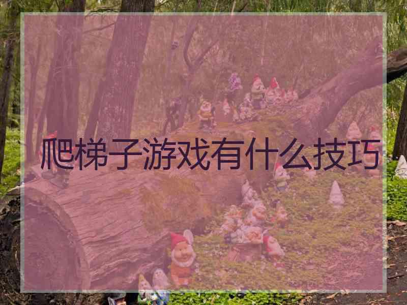 爬梯子游戏有什么技巧