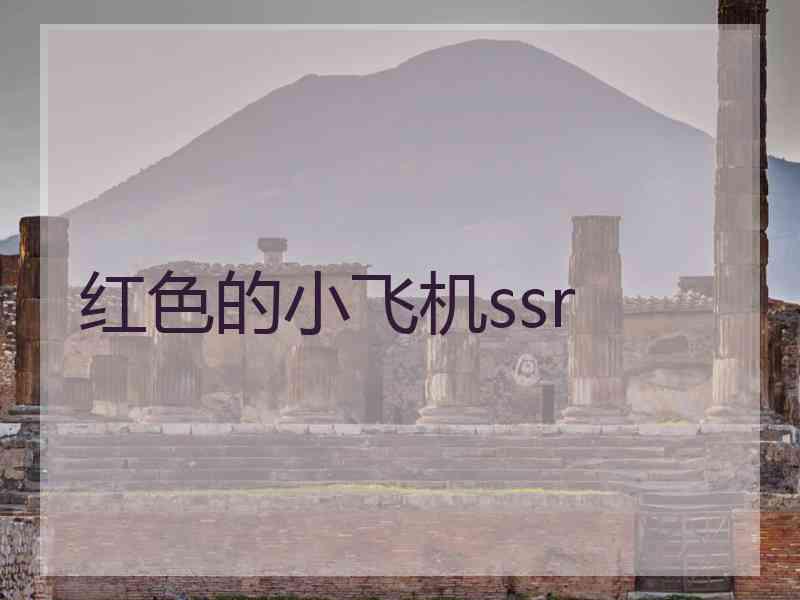 红色的小飞机ssr