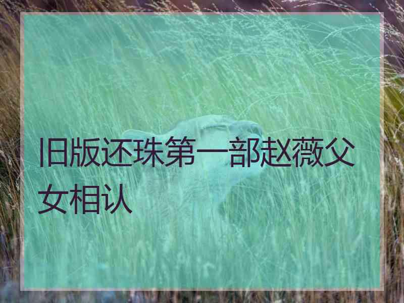 旧版还珠第一部赵薇父女相认