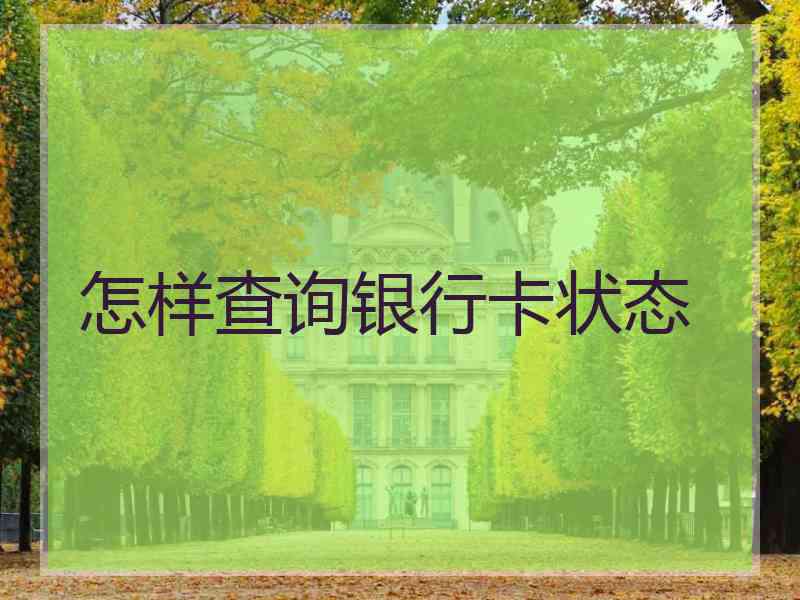 怎样查询银行卡状态