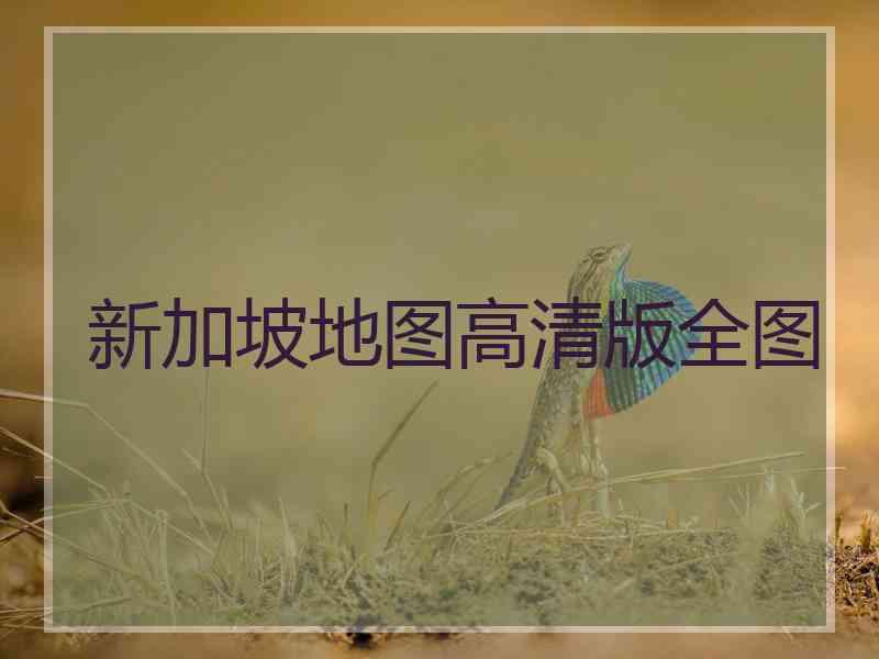 新加坡地图高清版全图