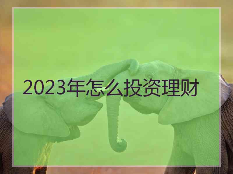 2023年怎么投资理财
