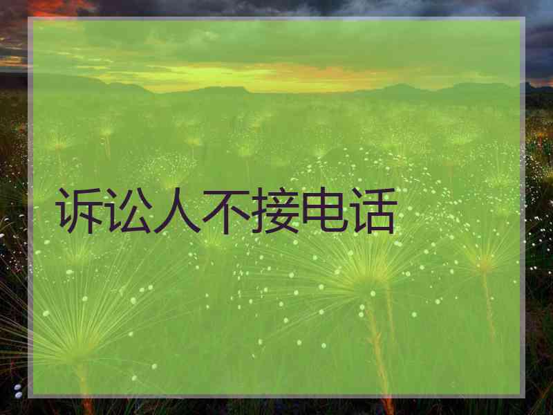 诉讼人不接电话