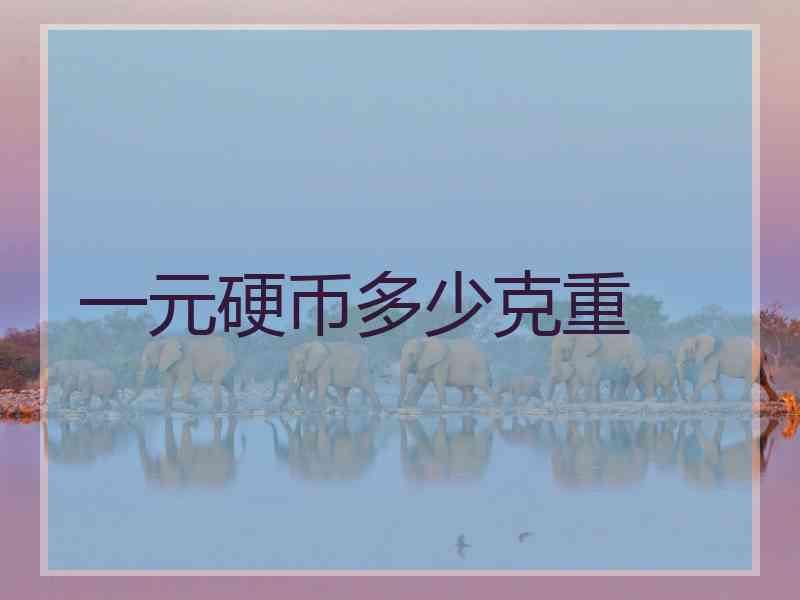 一元硬币多少克重
