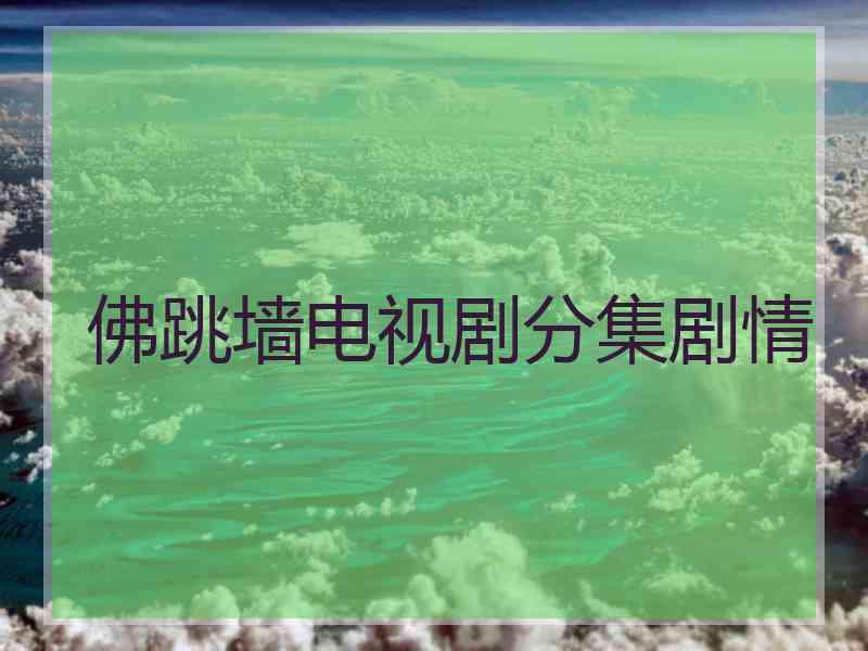 佛跳墙电视剧分集剧情