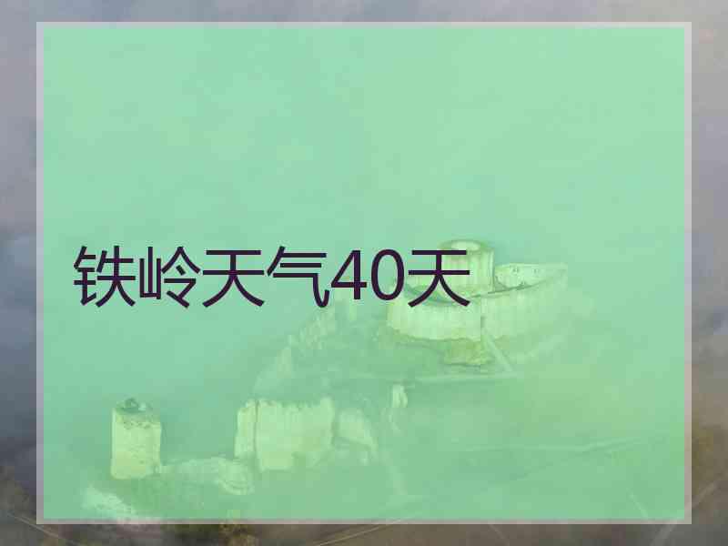 铁岭天气40天