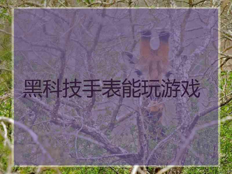 黑科技手表能玩游戏