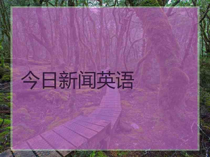 今日新闻英语