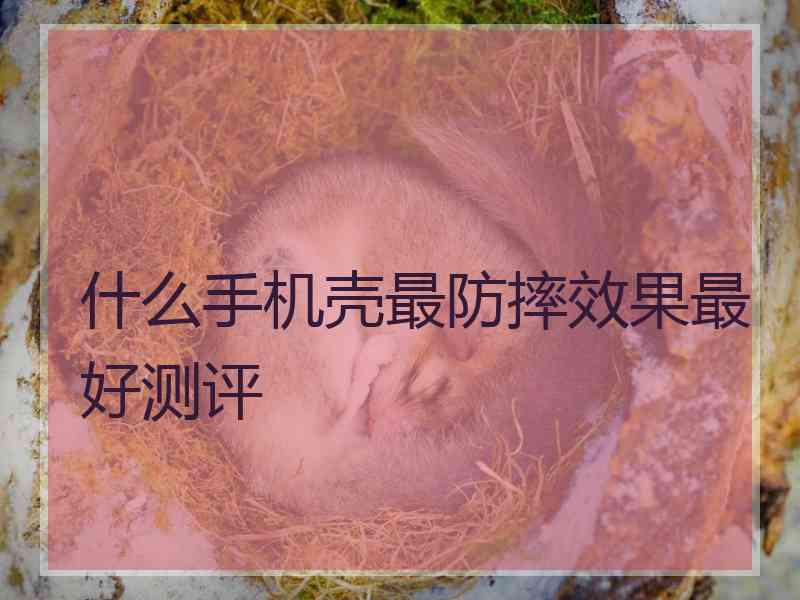 什么手机壳最防摔效果最好测评
