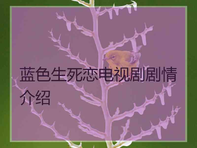 蓝色生死恋电视剧剧情介绍