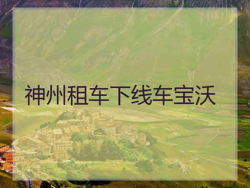 神州租车下线车宝沃