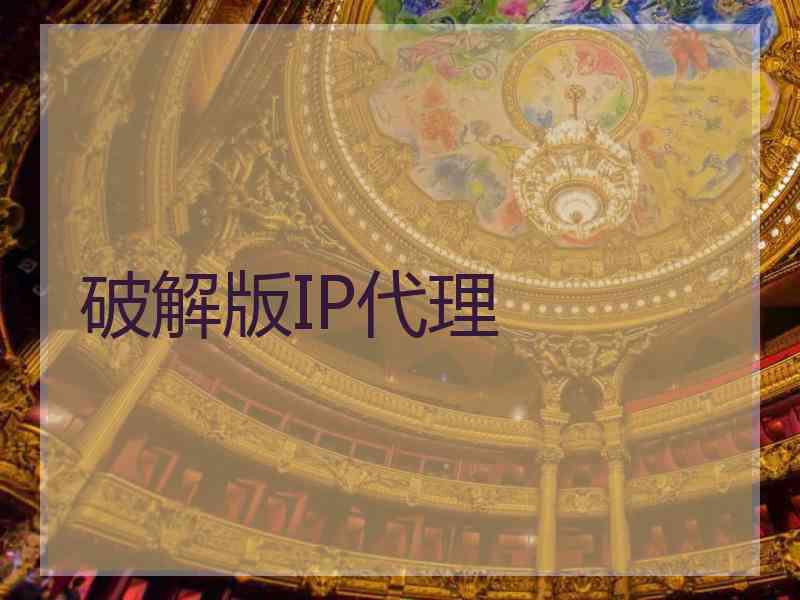 破解版IP代理