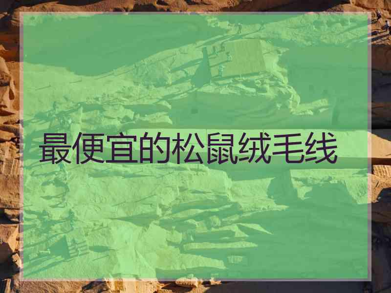 最便宜的松鼠绒毛线