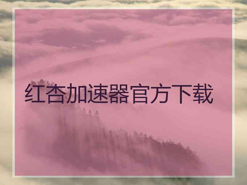 红杏加速器官方下载