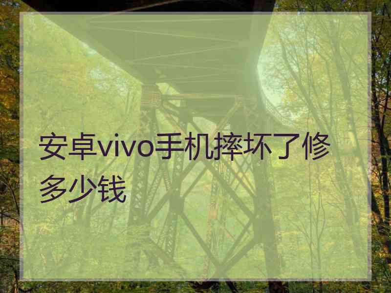 安卓vivo手机摔坏了修多少钱
