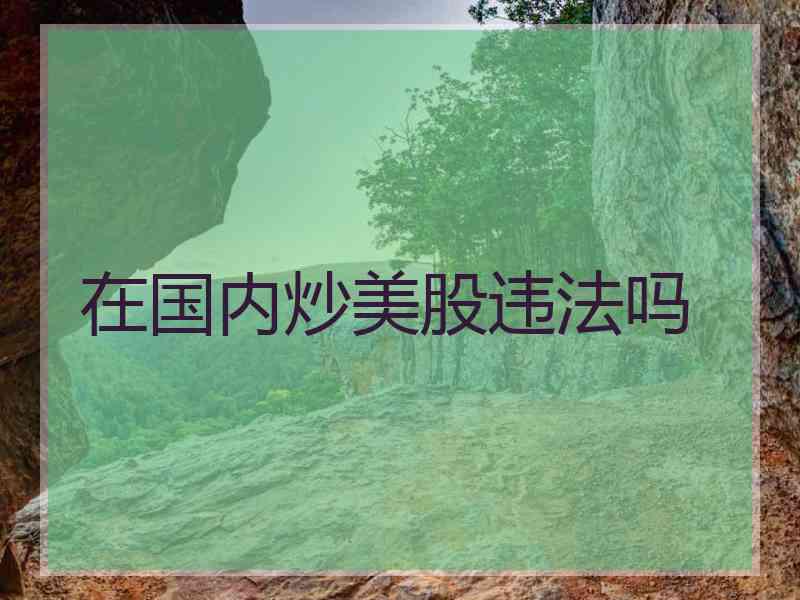 在国内炒美股违法吗