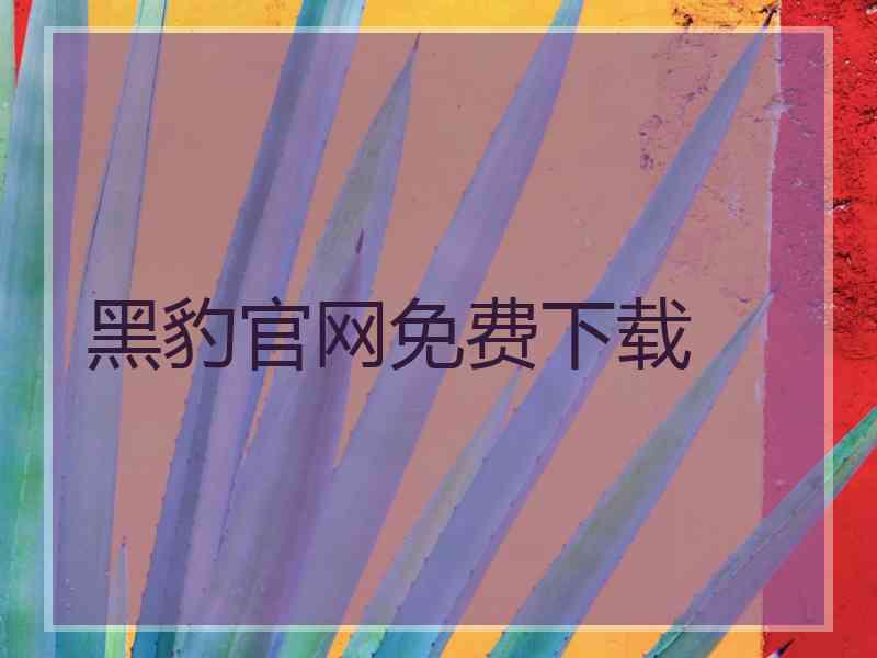 黑豹官网免费下载
