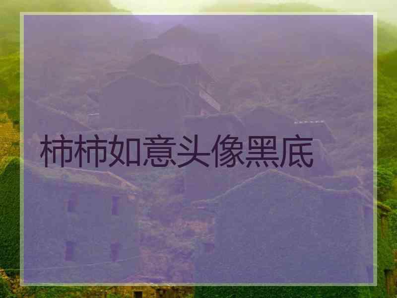 柿柿如意头像黑底