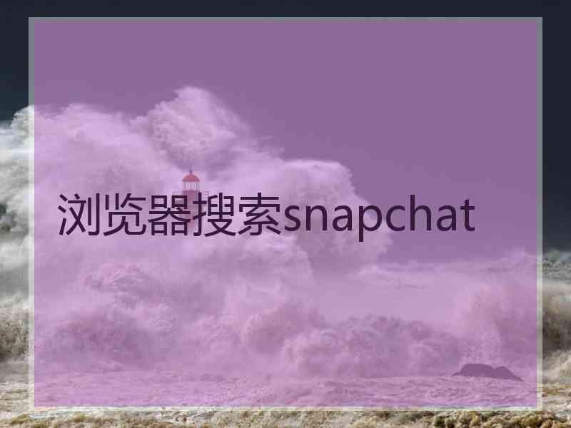 浏览器搜索snapchat