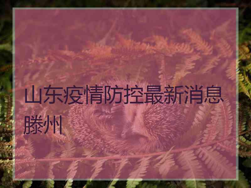 山东疫情防控最新消息滕州