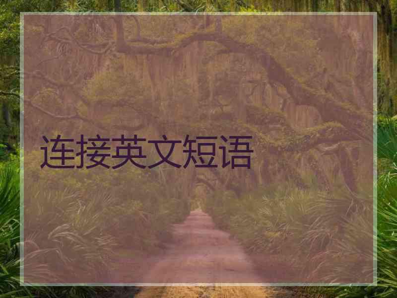 连接英文短语