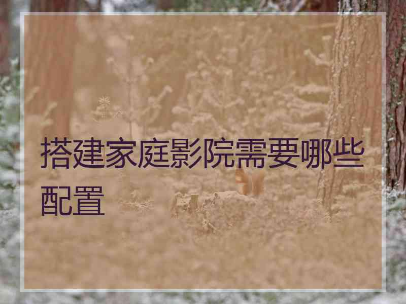 搭建家庭影院需要哪些配置