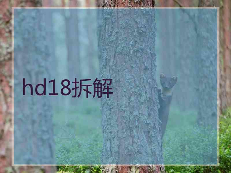 hd18拆解