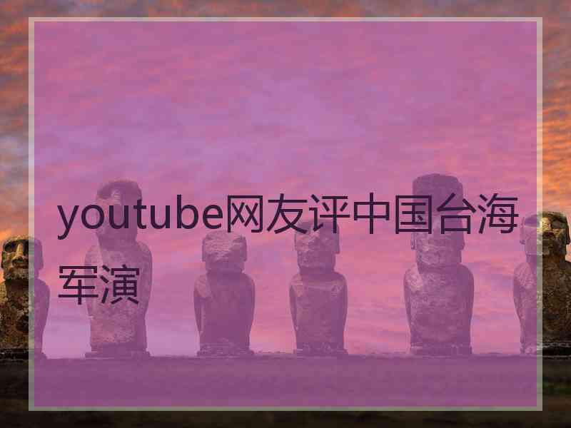 youtube网友评中国台海军演
