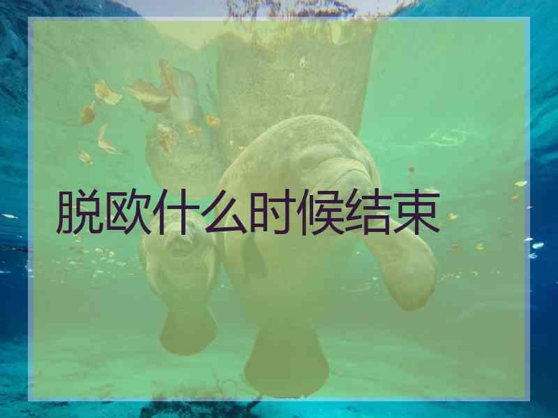 脱欧什么时候结束