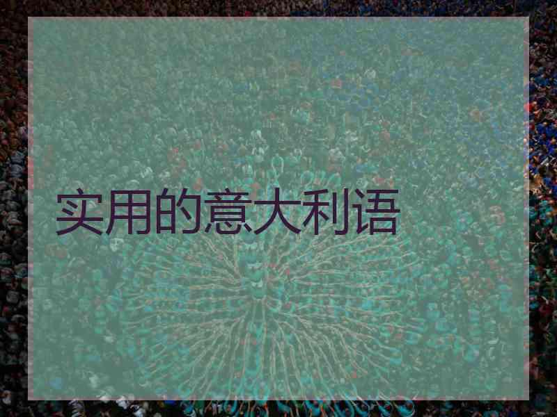 实用的意大利语