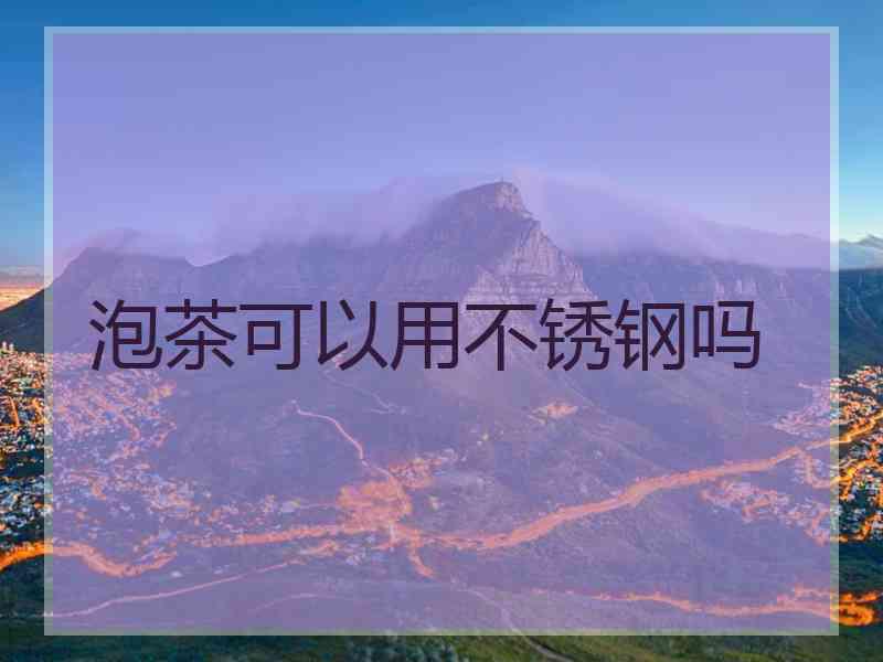 泡茶可以用不锈钢吗