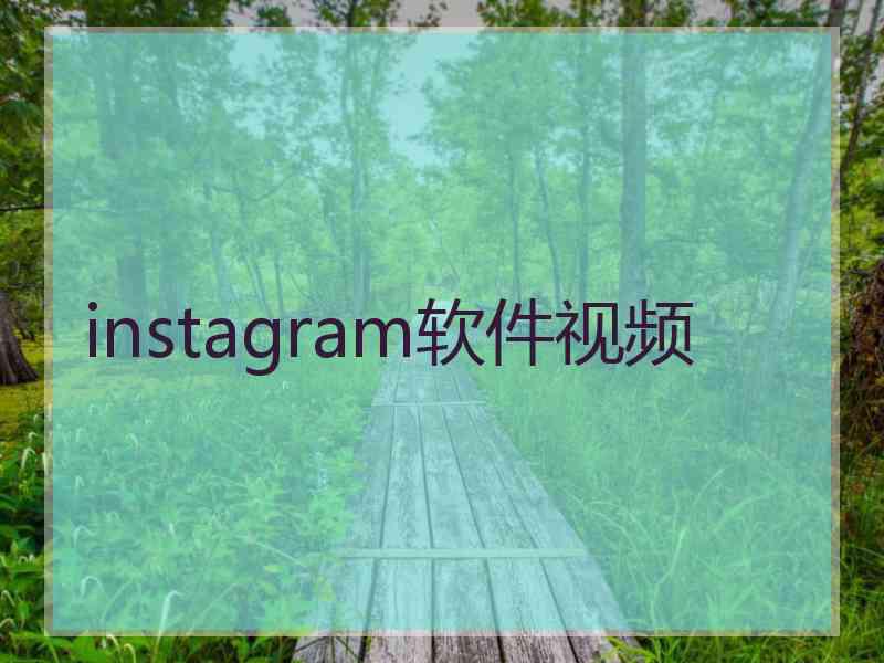 instagram软件视频