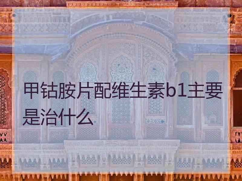 甲钴胺片配维生素b1主要是治什么