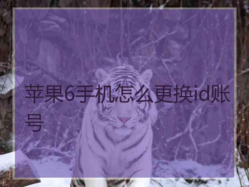 苹果6手机怎么更换id账号