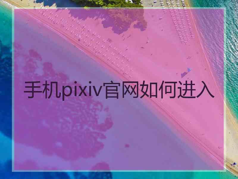 手机pixiv官网如何进入