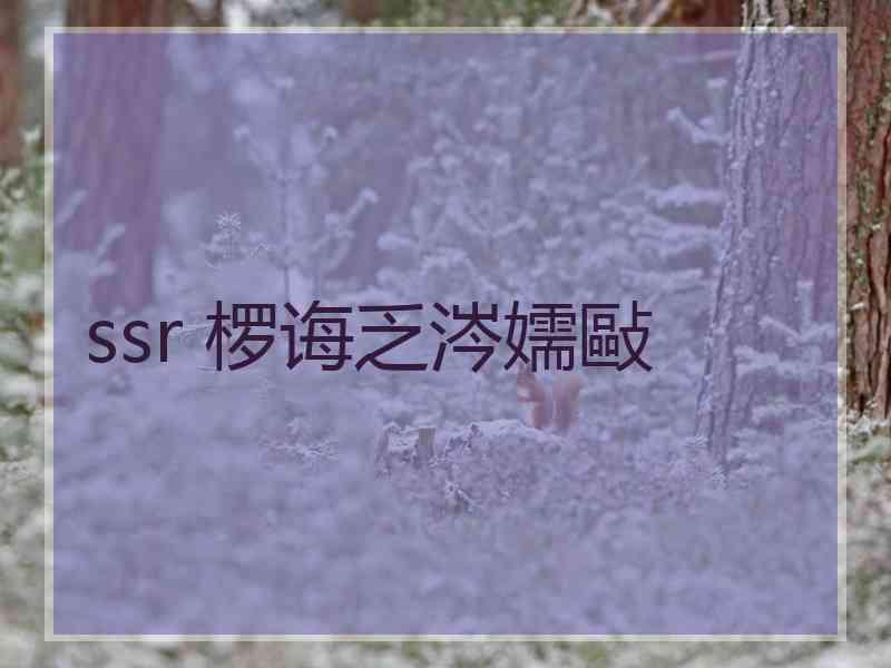 ssr 椤诲乏涔嬬敺