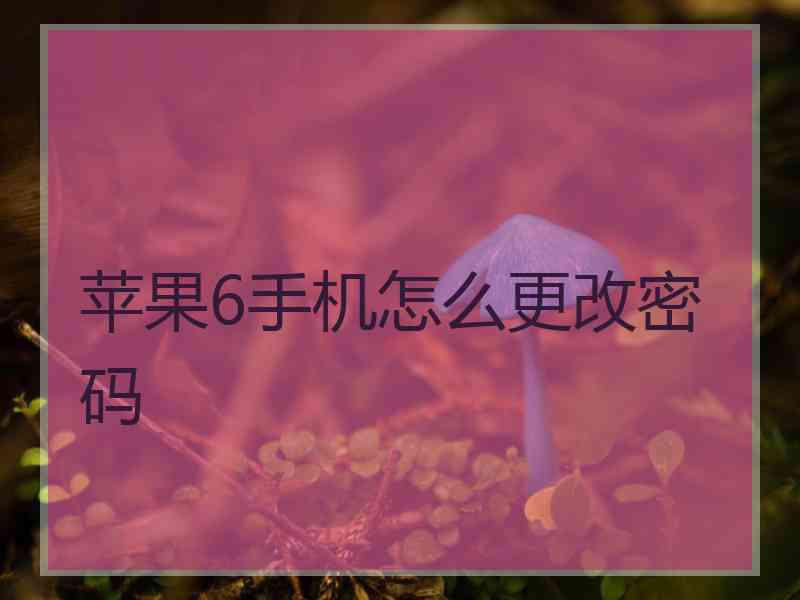 苹果6手机怎么更改密码
