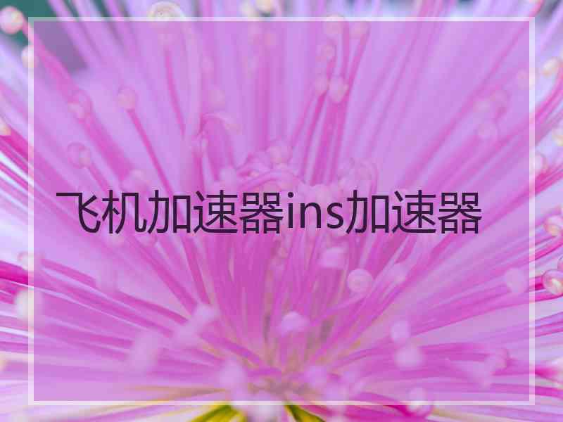 飞机加速器ins加速器