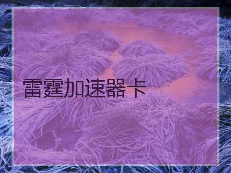 雷霆加速器卡