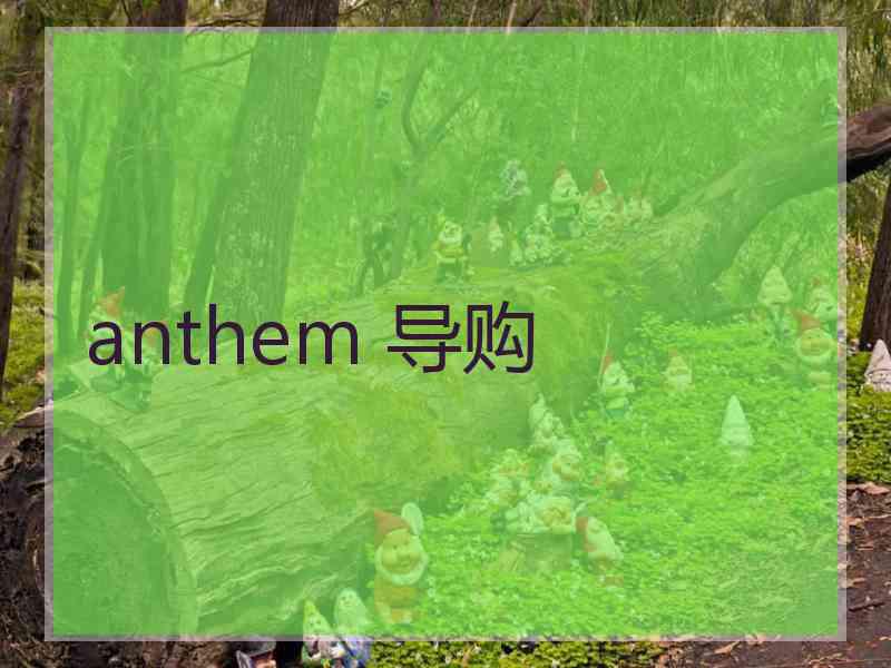 anthem 导购
