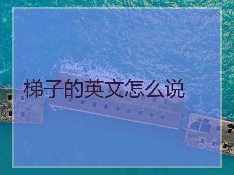 梯子的英文怎么说